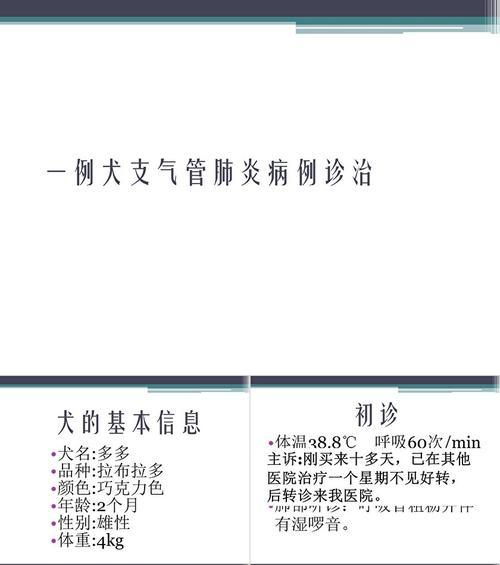 狗狗肺炎的症状及引起原因（探究狗狗肺炎的发病症状和致病因素）
